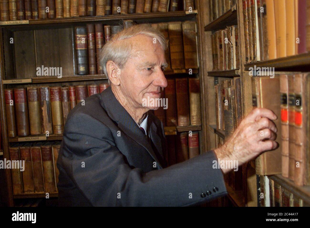 Historisches Archiv Bild der ehemalige Premierminister von Rhodesien, Ian Smith, fotografiert in der Oxford Union Society in 2000 Stockfoto