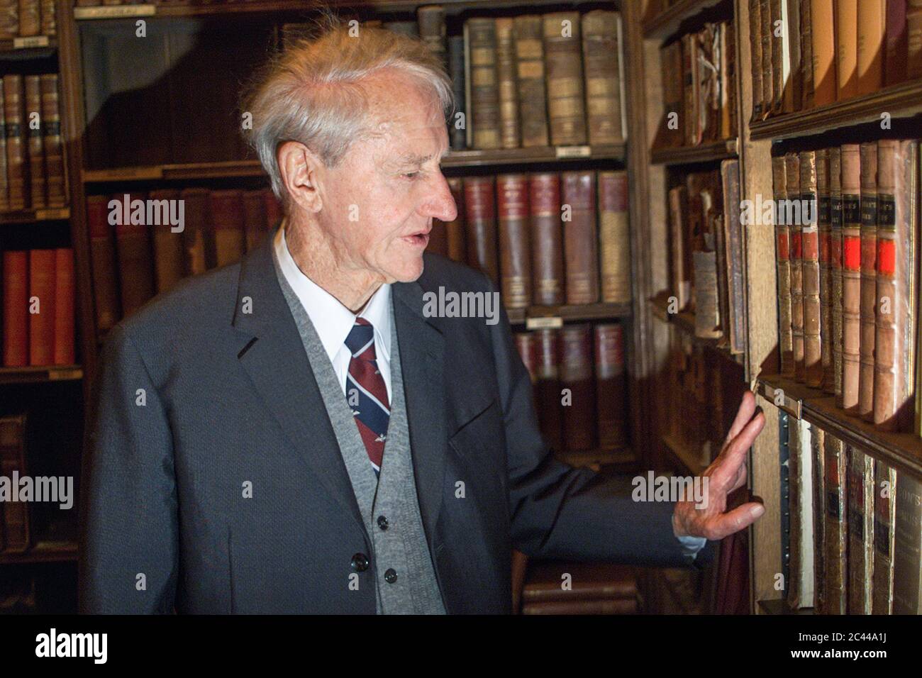 Historisches Archiv Bild der ehemalige Premierminister von Rhodesien, Ian Smith, fotografiert in der Oxford Union Society in 2000 Stockfoto