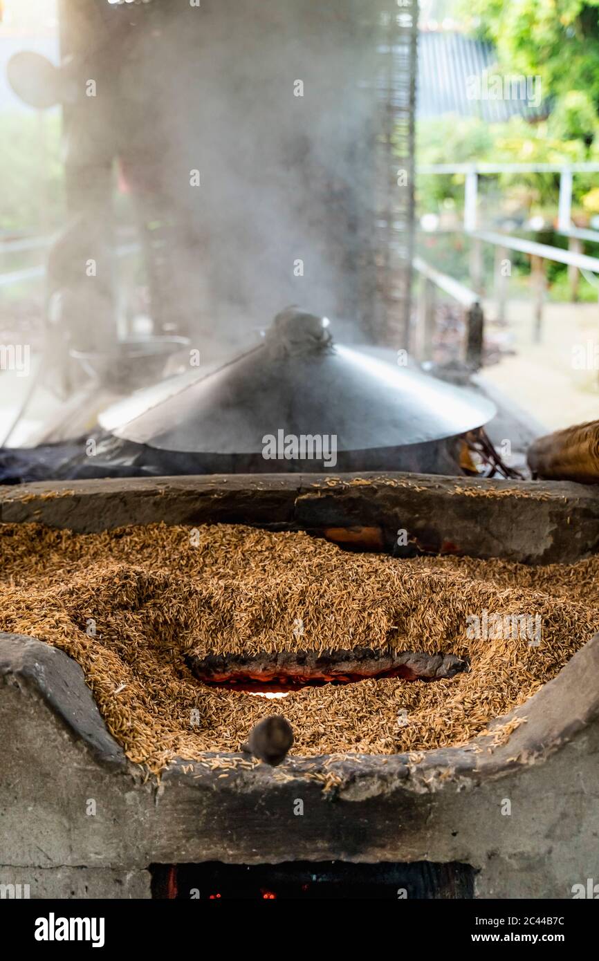 Nudelproduktion zu Hause, Ho Chi Minh, Vietnam Stockfoto