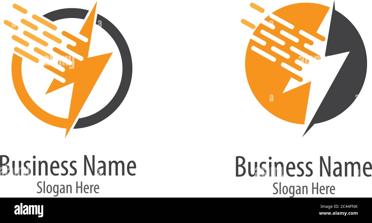Blitz Logo Vorlage Vektor icon Abbildung design Stock Vektor