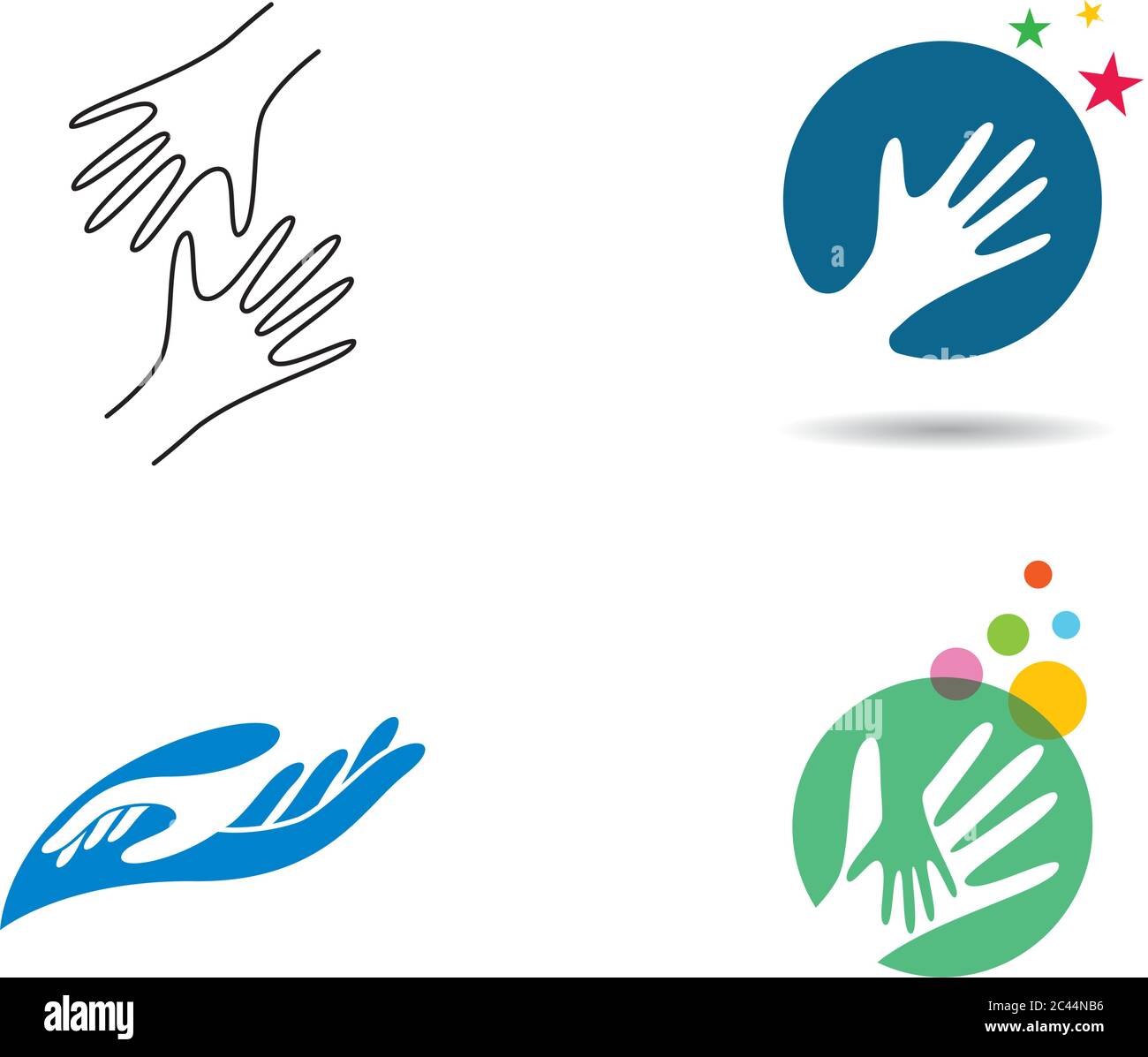 Hand Care Logo Vorlage Vektor Icon Business Stock Vektor