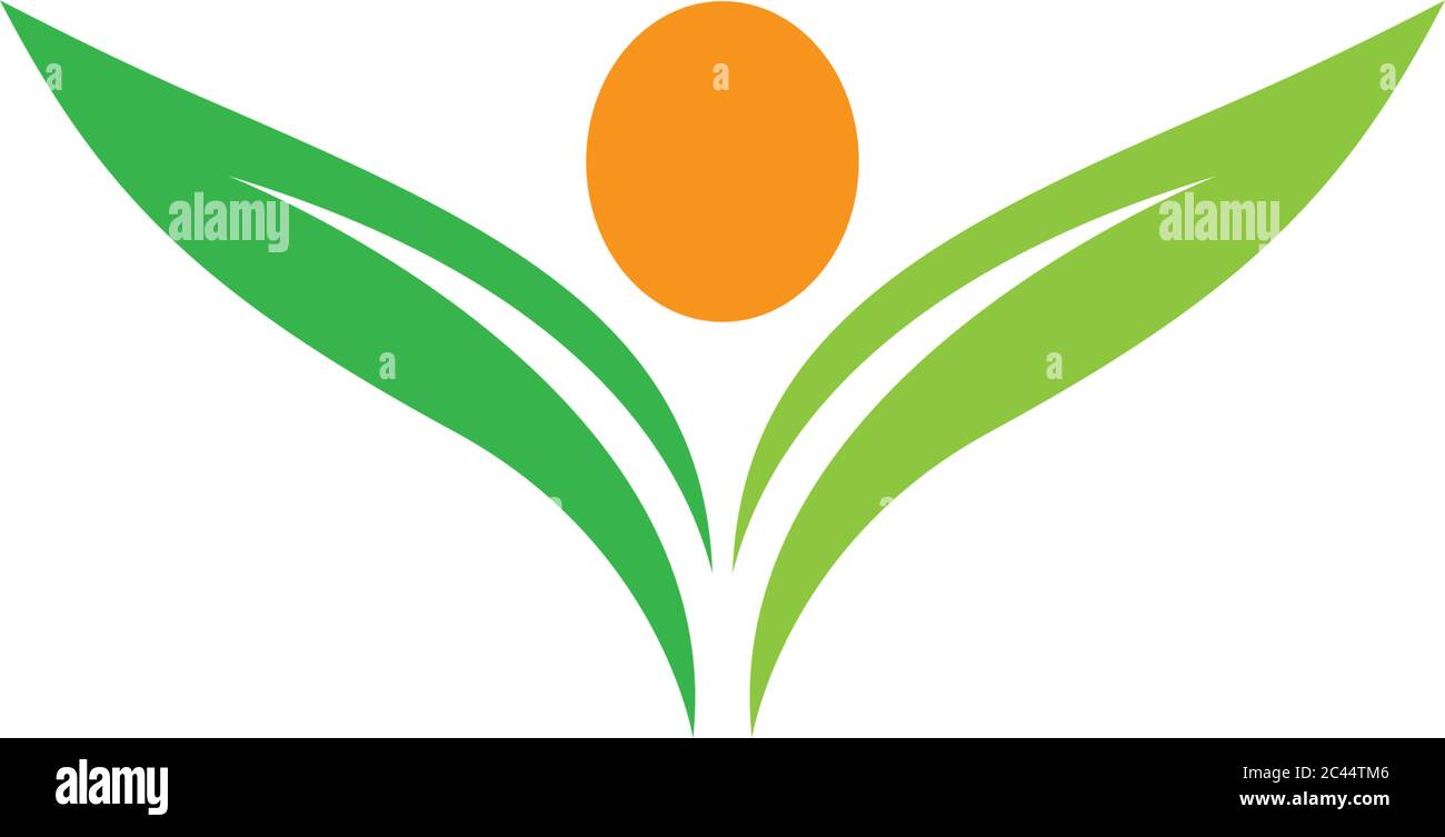 Gesundes Leben Logo Vorlage Vektor Symbol Illustration Design Stock Vektor