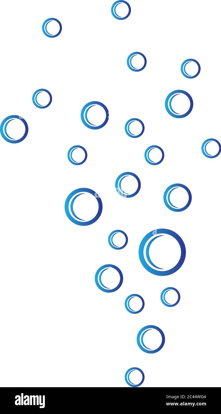 Abbildung des Wasservektors „Blasen“ Stock Vektor