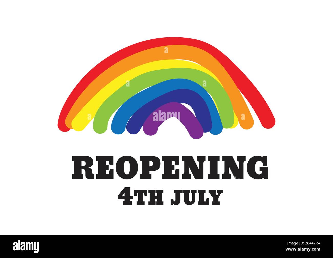Wiedereröffnung 4. Juli: Museen, Galerien und Kinos dürfen ab 4. Juli wieder geöffnet werden, neben Pubs, Restaurants und Friseuren, inmitten des Co Stock Vektor