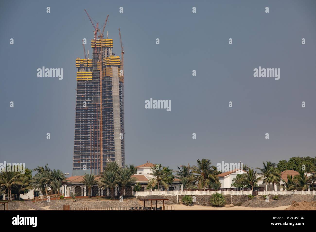 KSA . Neuer Turm . Im Bau Kingdom Tower, Jeddah, Saudi-Arabien, Stockfoto