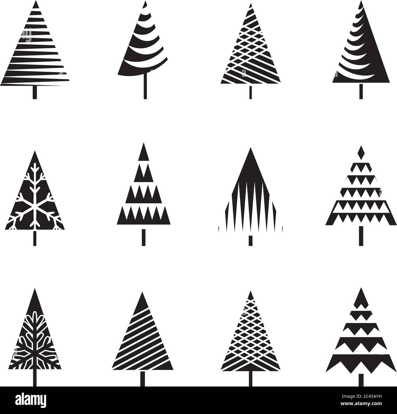 Symbol „Bäume festlegen“. Vektorgrafik. Stock Vektor