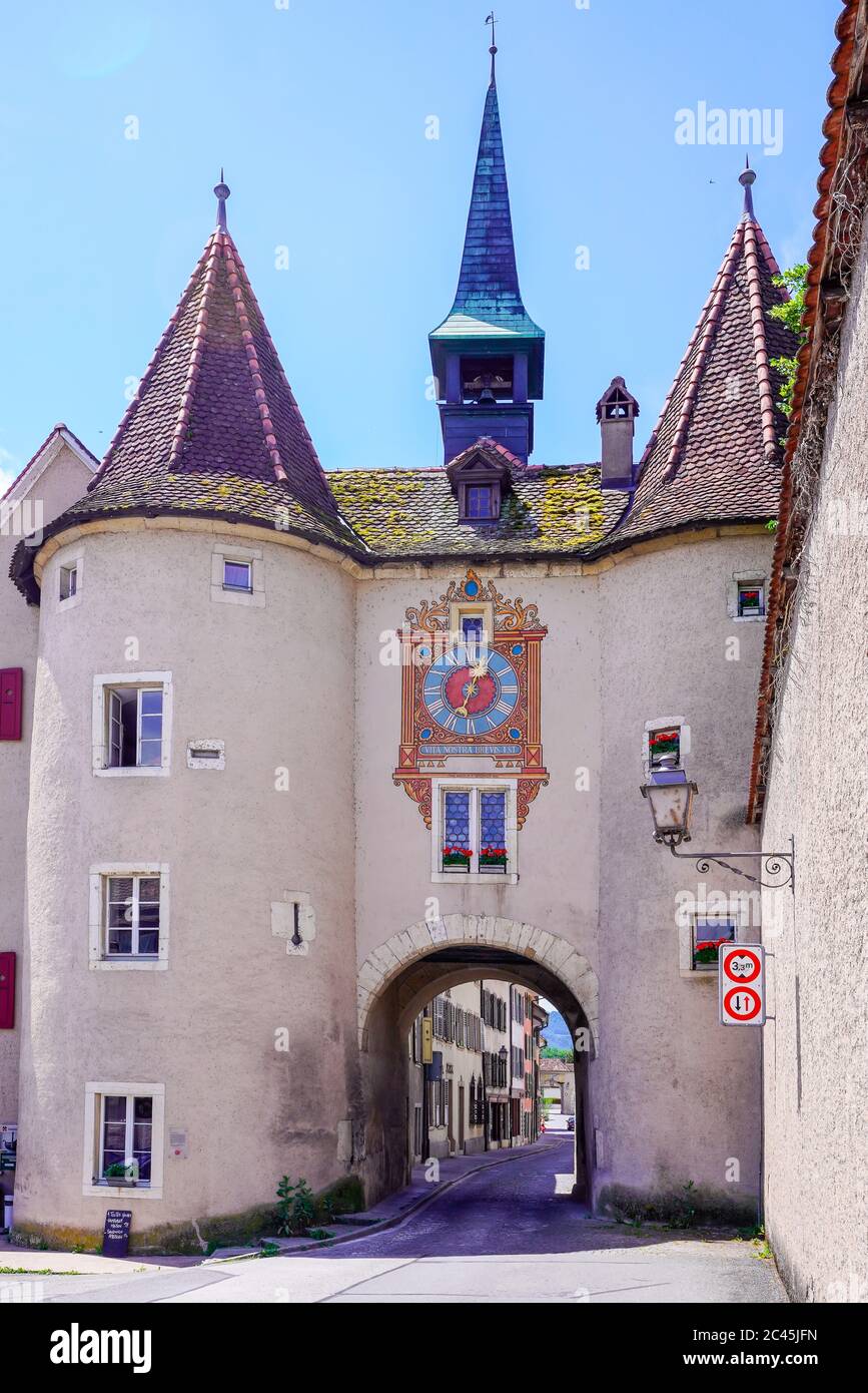 Porte de France ist das Tor zur Altstadt von Porrentruy im Kanton Jura