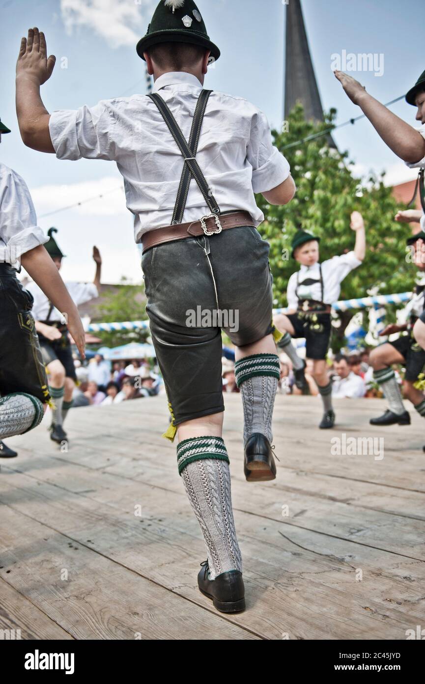Schuhplattler, Rottenstuben, Bayern, Deutschland Stockfoto