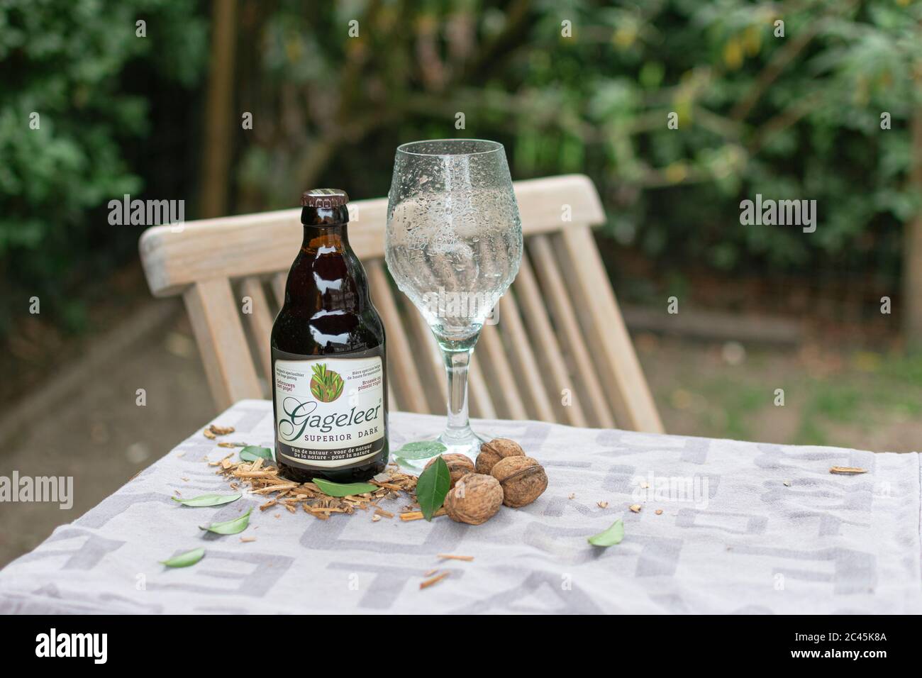 Sint Gillis Waas, 22. Mai 2020, Gageleer Craft Belgisches Bier Superior Dark ist die dunkle Version Stockfoto