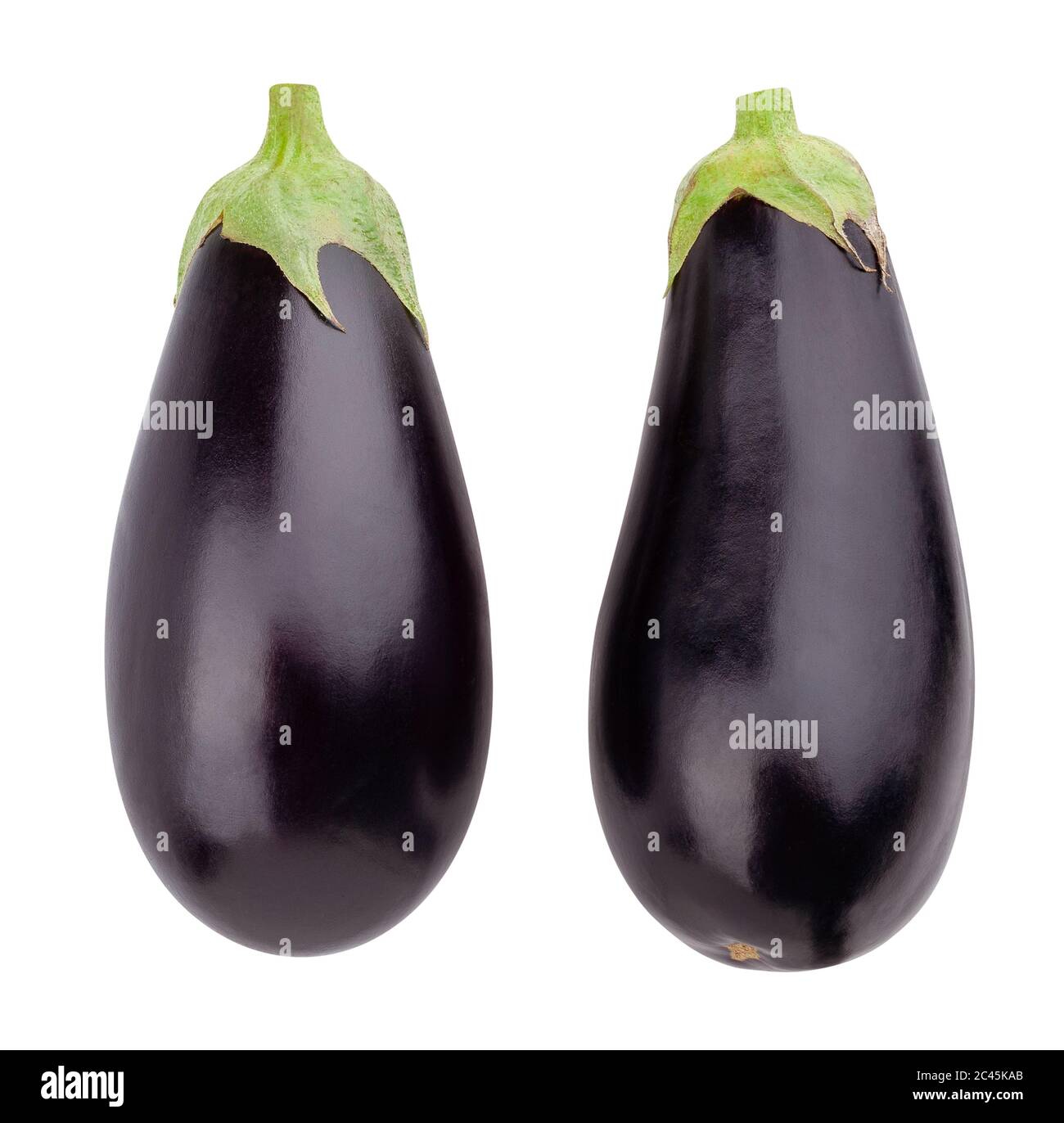 Aubergine Pfad isoliert auf weißem Stockfoto