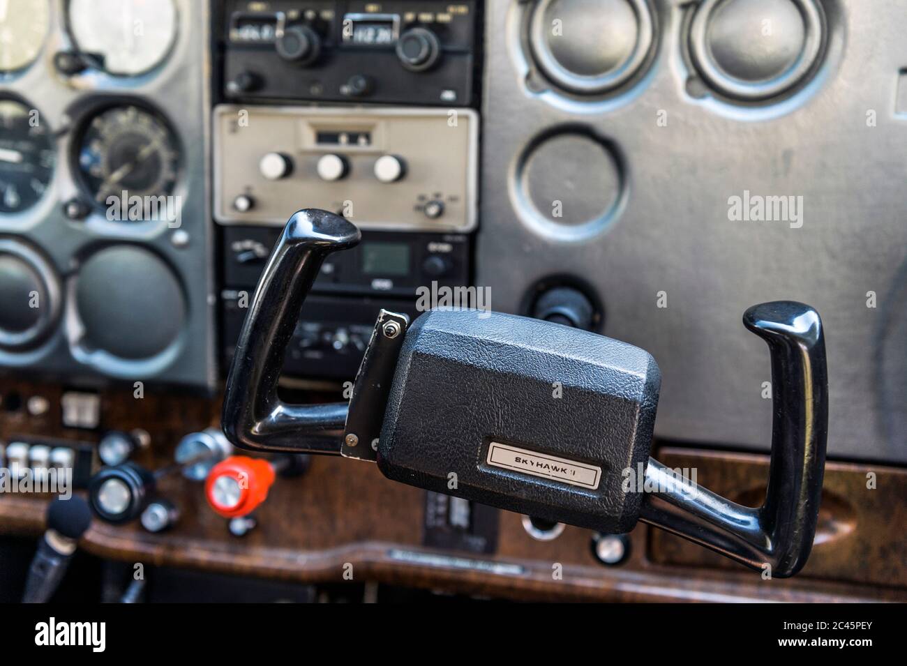 Cockpit einer cessna Stockfoto