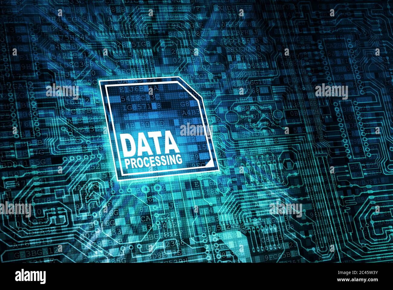 Datenverarbeitungskonzept Stockfoto