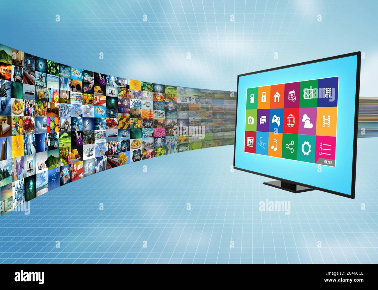 Internet Breitband und Streaming Multimedia-Unterhaltung Stockfoto