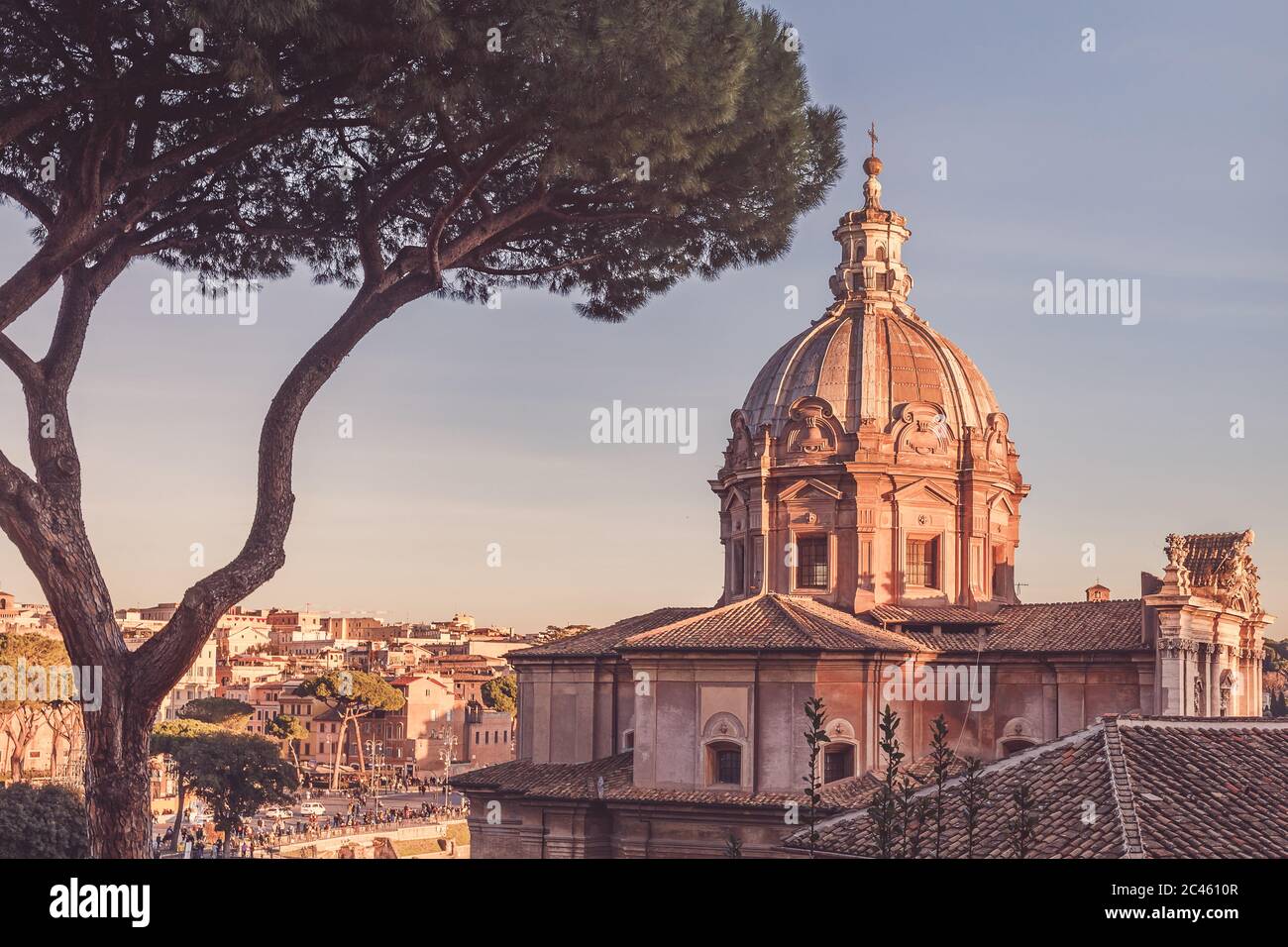 Katholische Kirche Rom – Chiesa dei Santi Luca e Martina Stockfoto