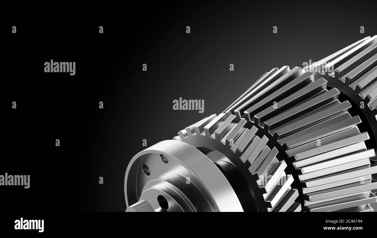 Visualisierung von Computer Aided Design CAD in der mechanischen oder industriellen Konstruktion und im Maschinenbau Stockfoto