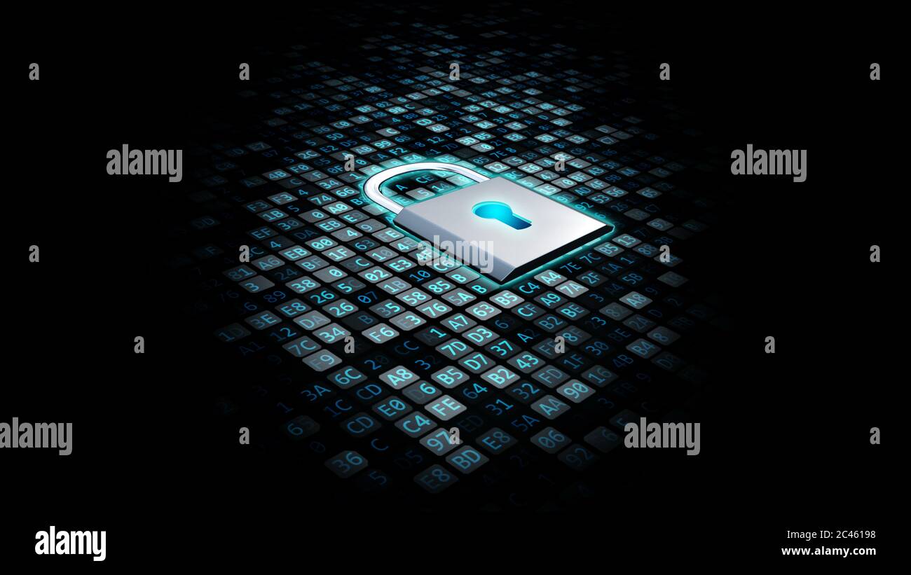 Internet-Sicherheit und Datenschutz-Konzept Stockfoto