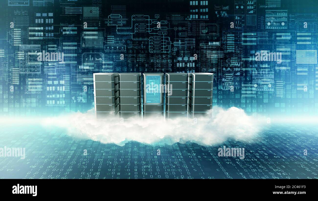 Konzept für den Service von Internet Cloud Stockfoto