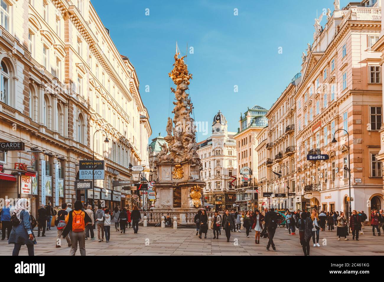 Stadtbild von Wien - am Graben Stockfoto