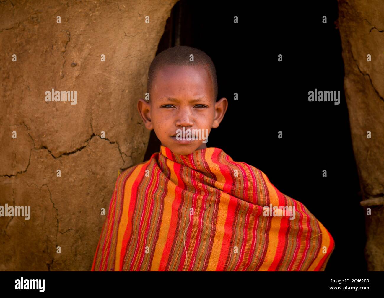 Maasai-Kind, Nakuru County, Nakuru, Kenia Stockfoto