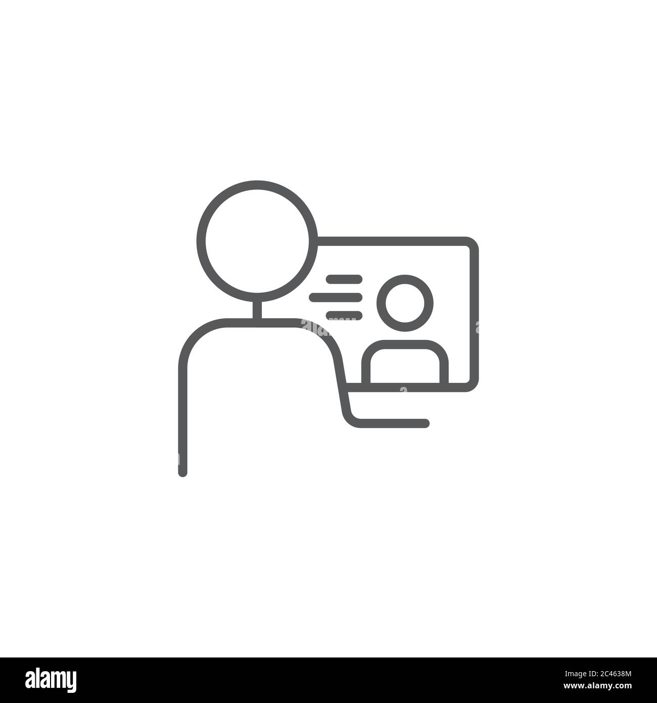 Online Consulting Vektor Symbol Symbol auf weißem Hintergrund isoliert Stock Vektor