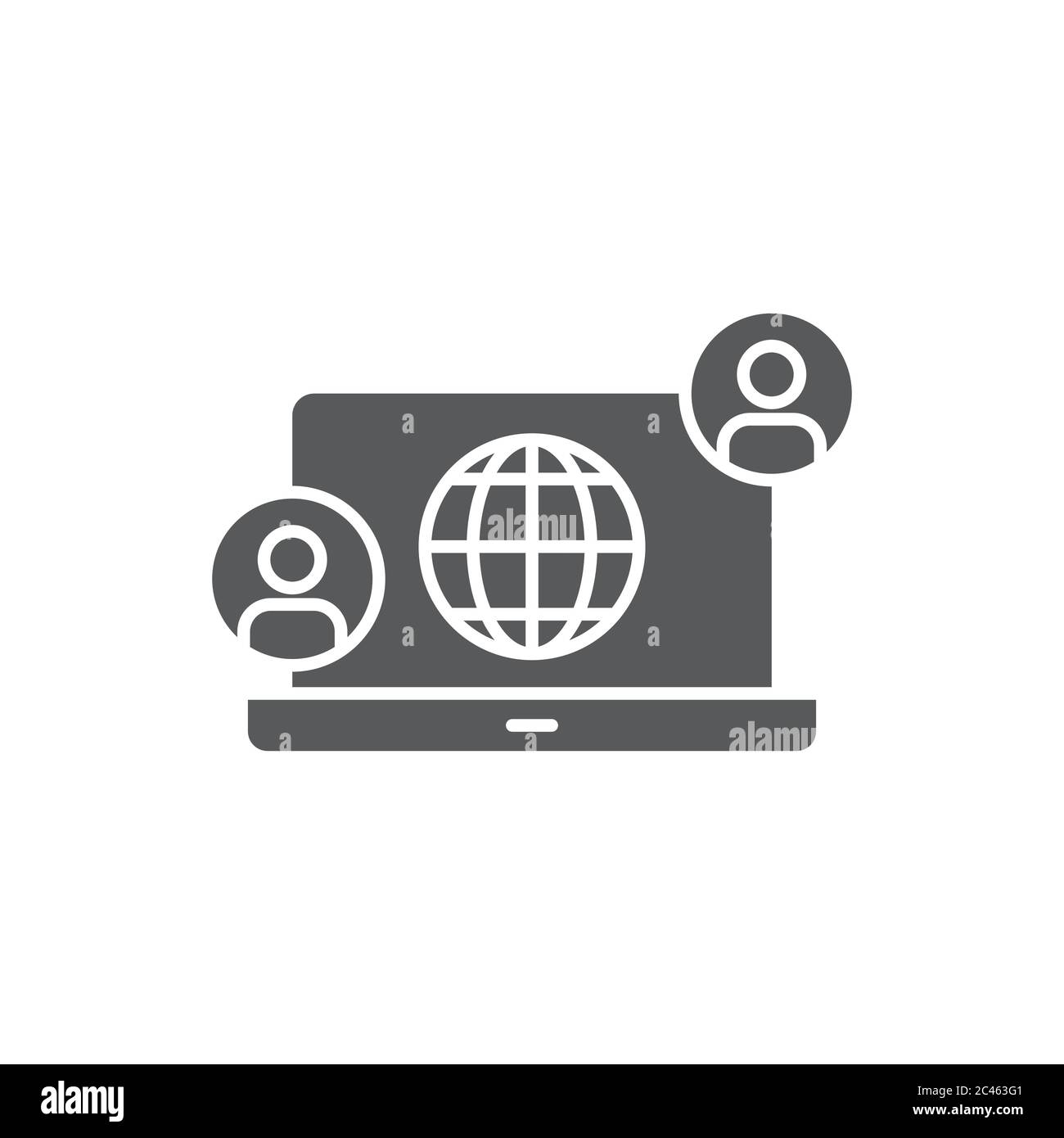 Online Consulting Vektor Symbol Symbol auf weißem Hintergrund isoliert Stock Vektor