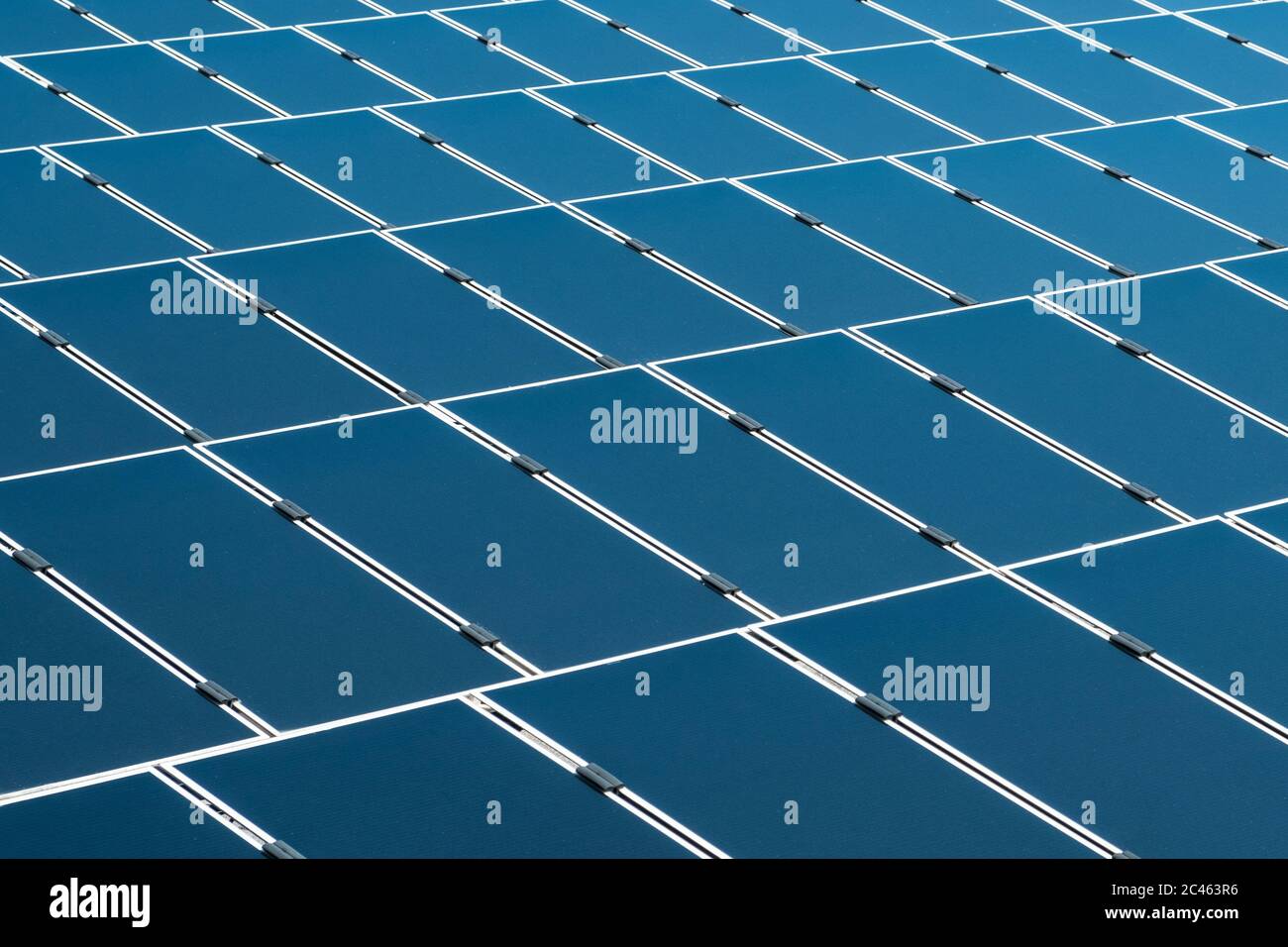 Solarzellen Nahaufnahme Photovoltaik-Kraftwerk Stockfoto