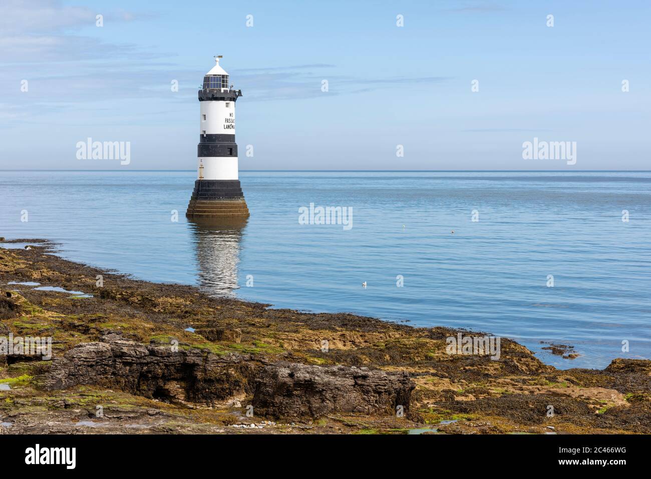 Penmon Leuchtturm, Anglesey Stockfoto