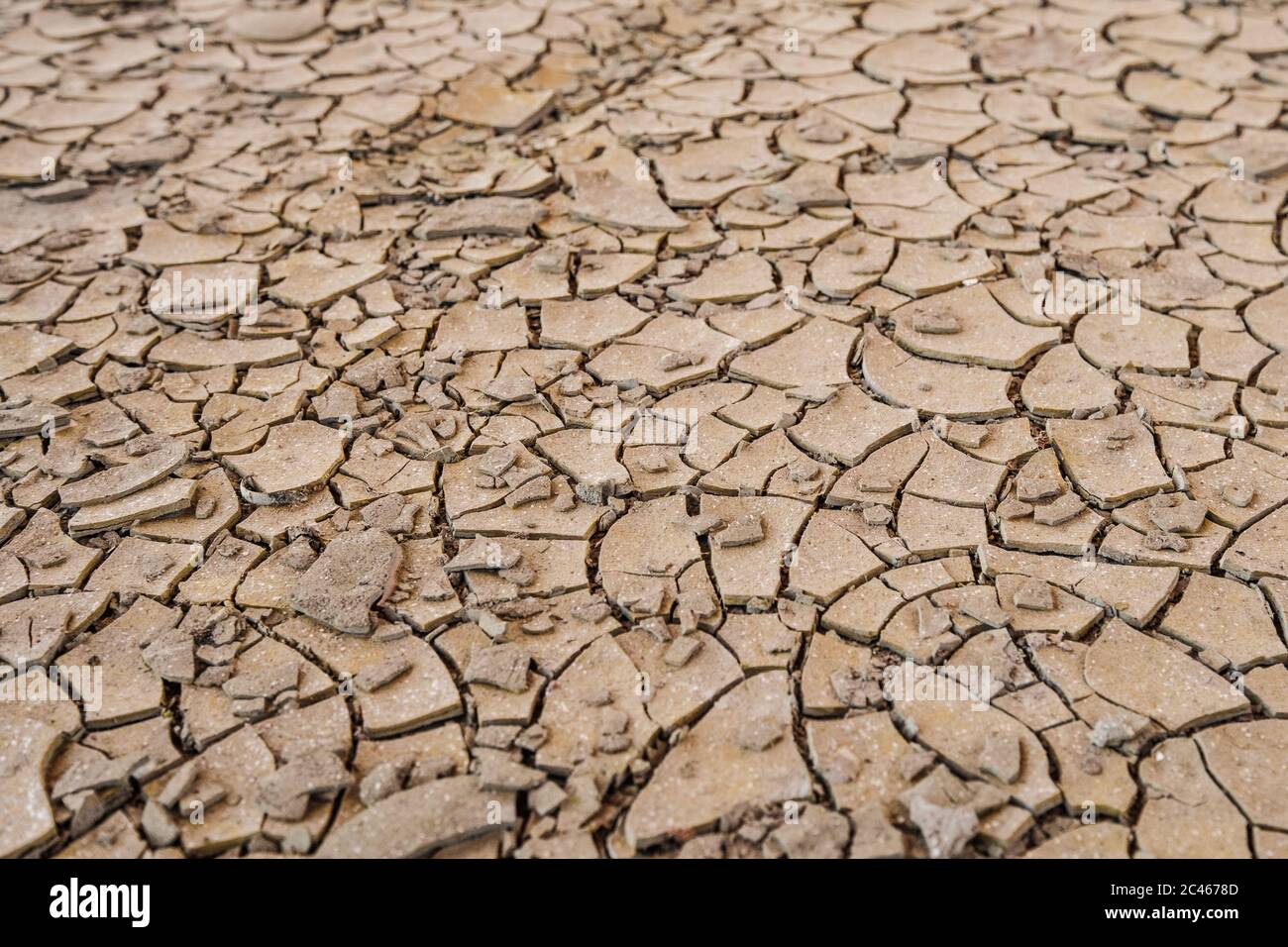 Trockene Wüstenboden Boden Sand geknackt Textur Muster Stockfoto