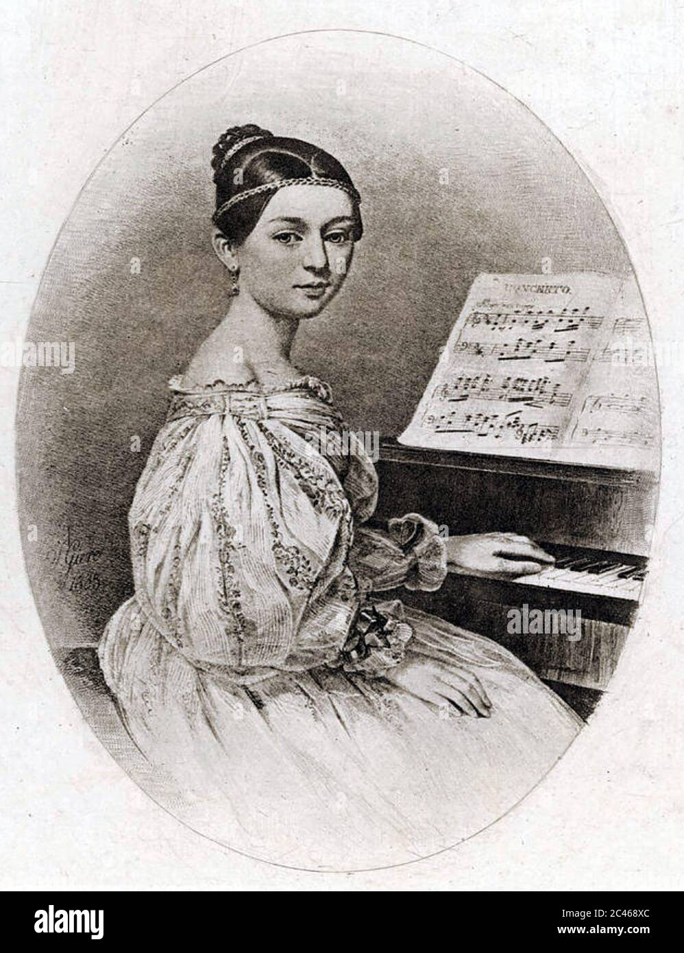 CLARA SCHUMANN (1819-1896), deutscher Pianist und Komponist Stockfoto