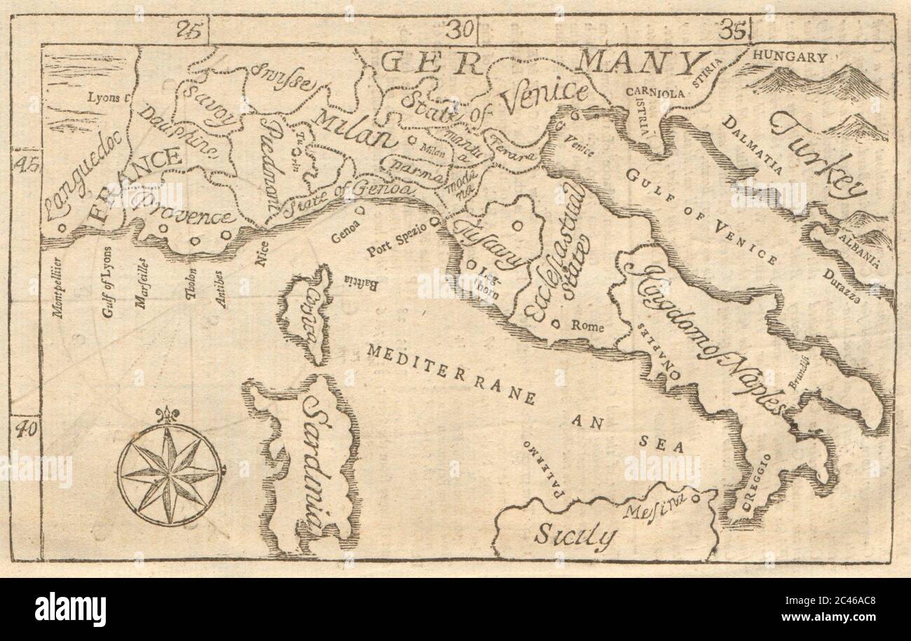 Historische karte von italien Fotos und Bildmaterial in hoher