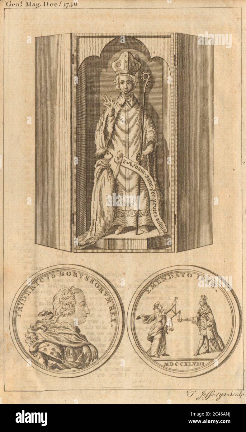 St. William Erzbischof von York Wakefield Friedrich der große König von Preußen 1756 Stockfoto