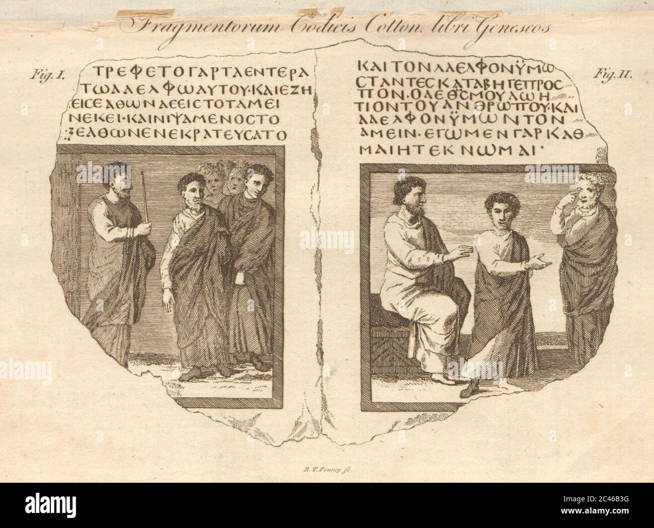Cottonian Manuskript des Buches Genesis. Geschichte von Joseph. Bibel 1780 Stockfoto