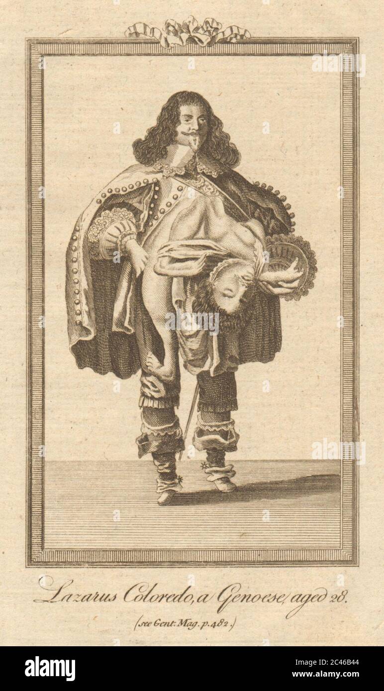 Lazarus & Joannes Baptista Colloredo. Genueser Italiener haben Zwillinge 1777 Stockfoto