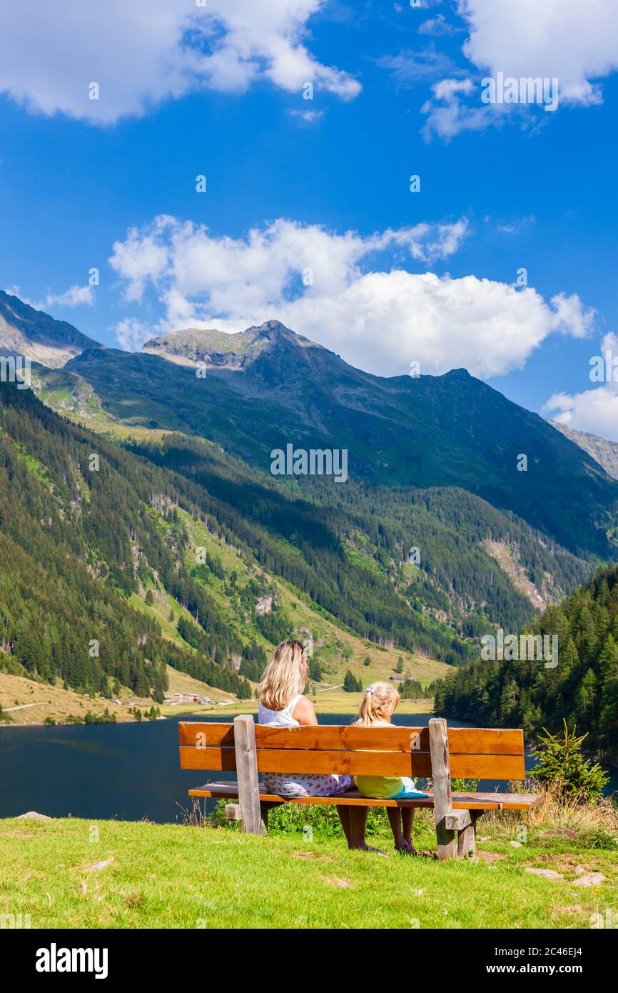 Alpine Mountain Lake Riesachsee in der Nähe von Schladming in Österreich Stockfoto