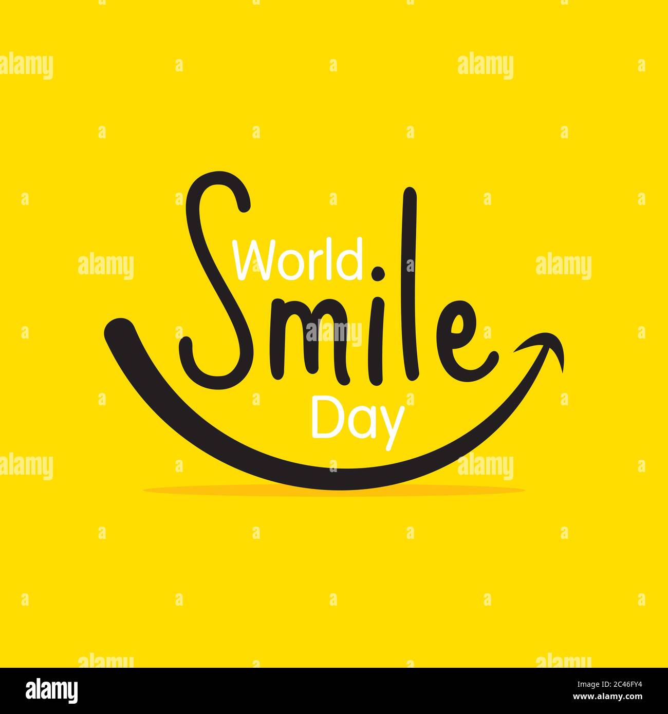 vektor-Illustration der Welt Lächeln Tag Poster oder Banner-Design Stock Vektor