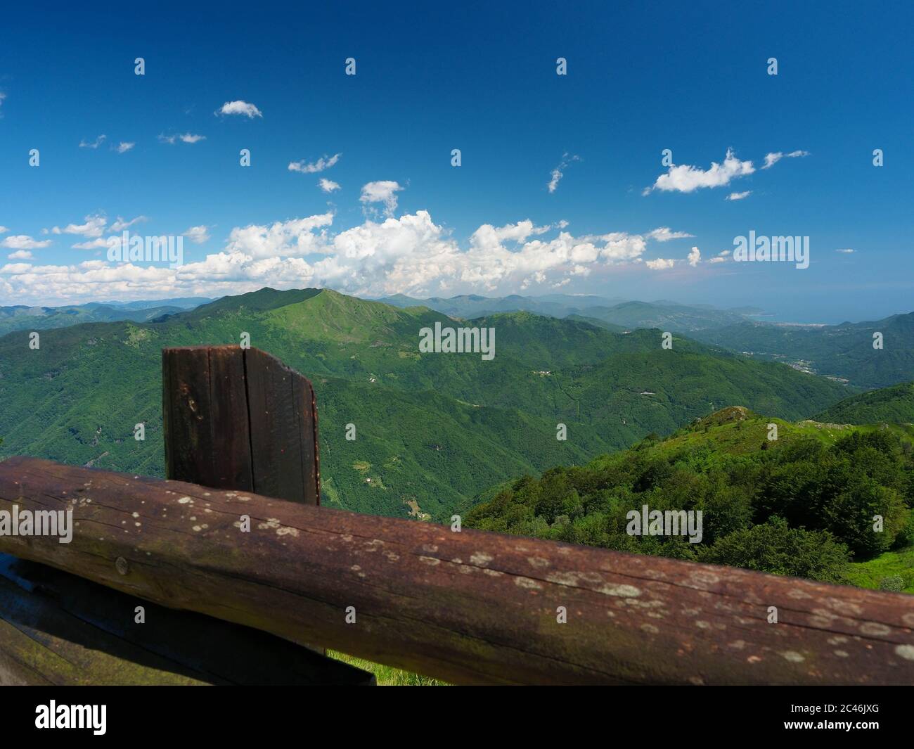 Landschaftsansicht von einem ligurischen Berg, Kaukasus, ligurischen Appennin, Italien Stockfoto
