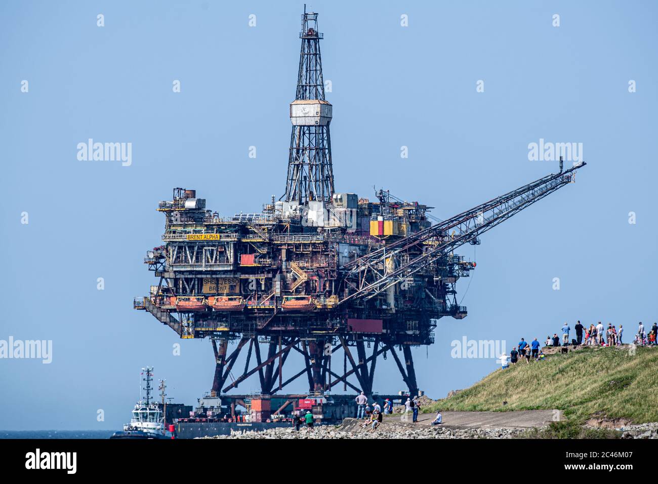 Brent APHA Topside Außerbetriebnahme Stockfoto