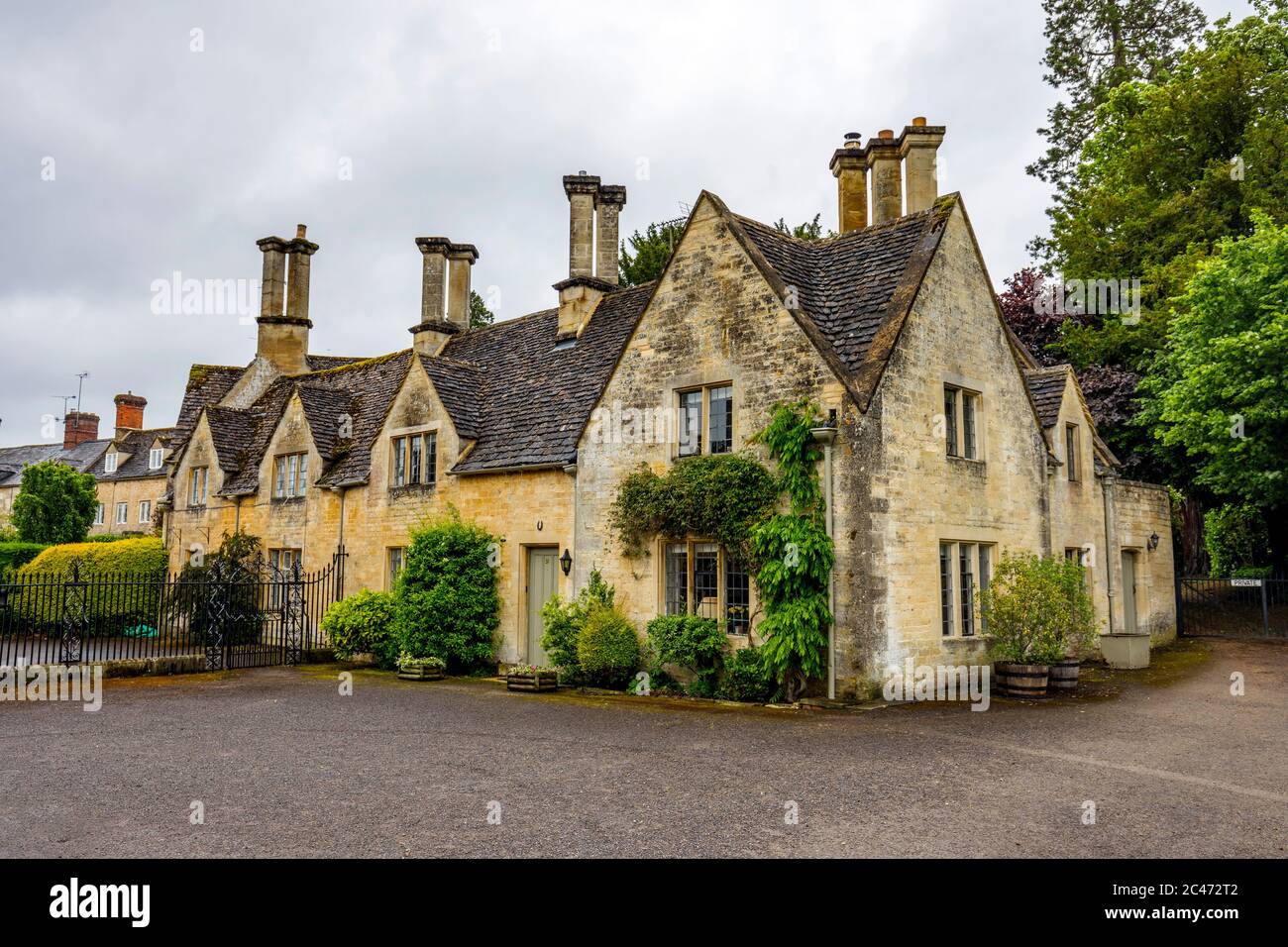 Cirencester; Cottages; Gloucestershire; Großbritannien Stockfoto