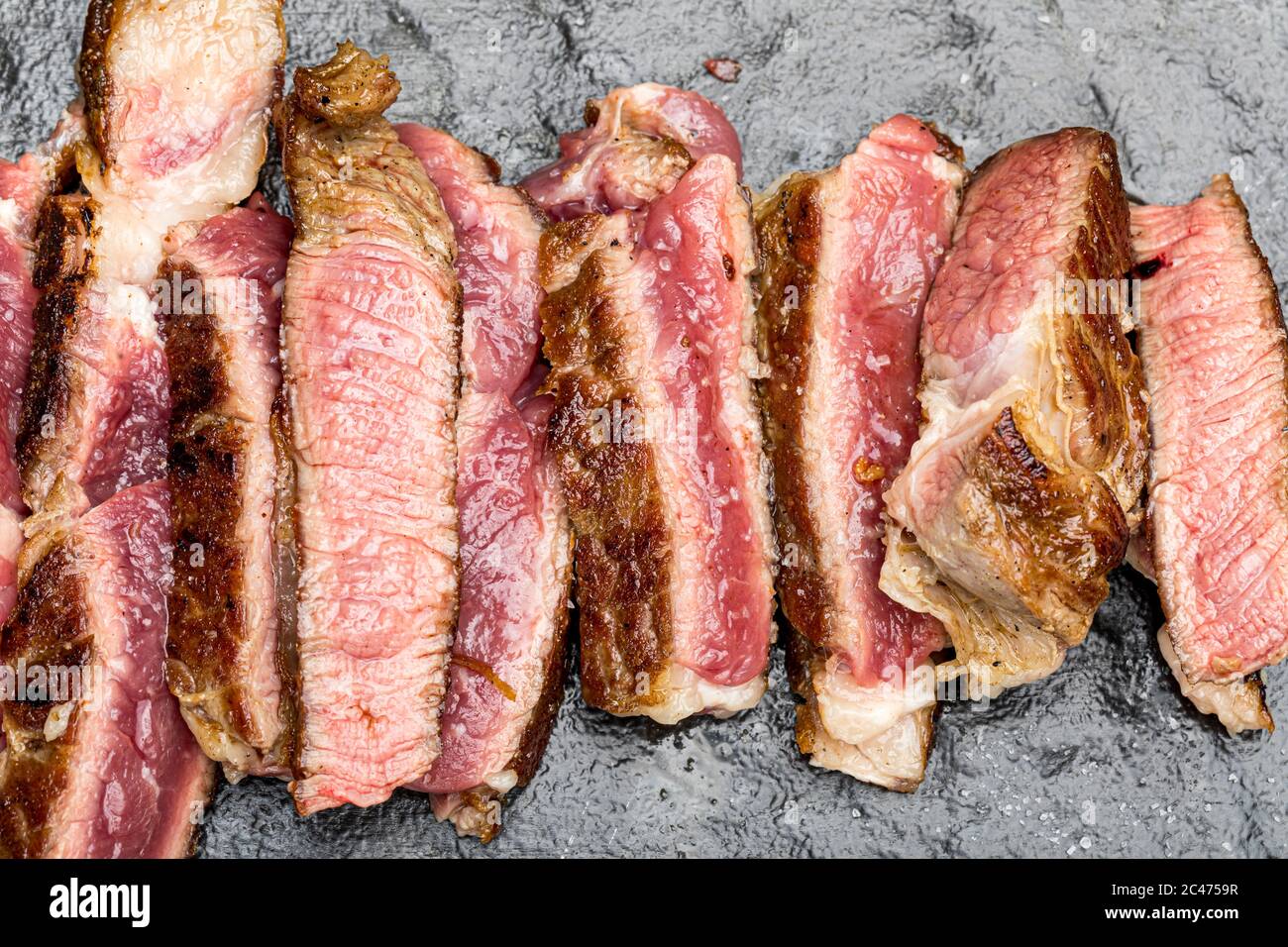 Geschnittenes steak Stockfoto