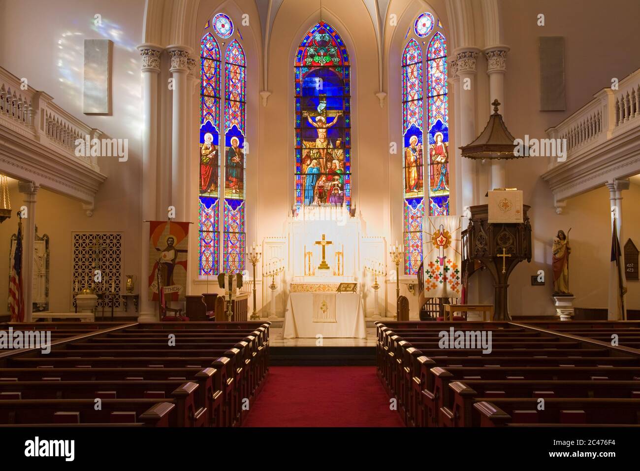 St. Matthew's Lutheran Church, King Street, Charleston, South Carolina, USA Stockfoto