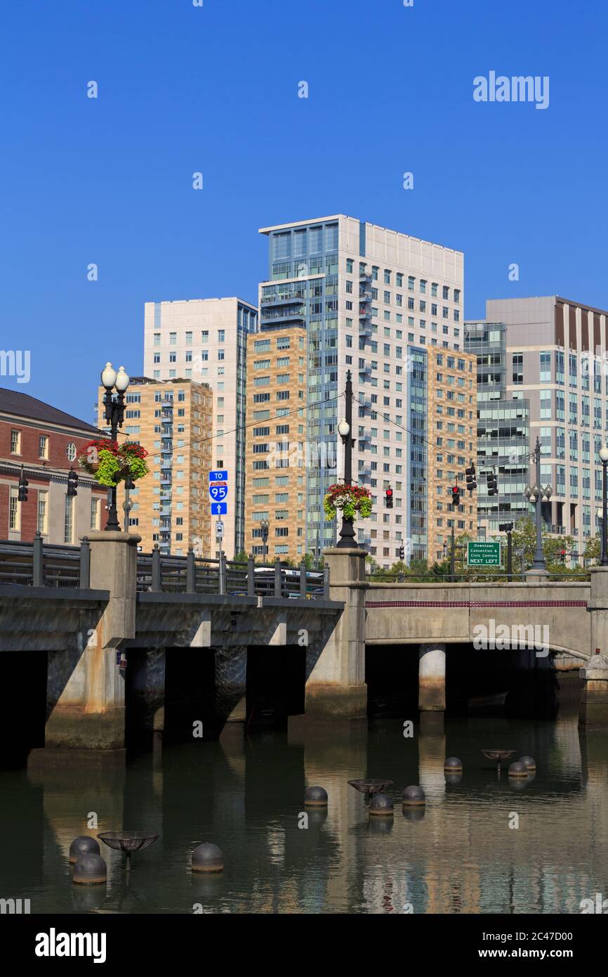 Washington Street Bridge, Providence, Rhode Island, USA Stockfoto