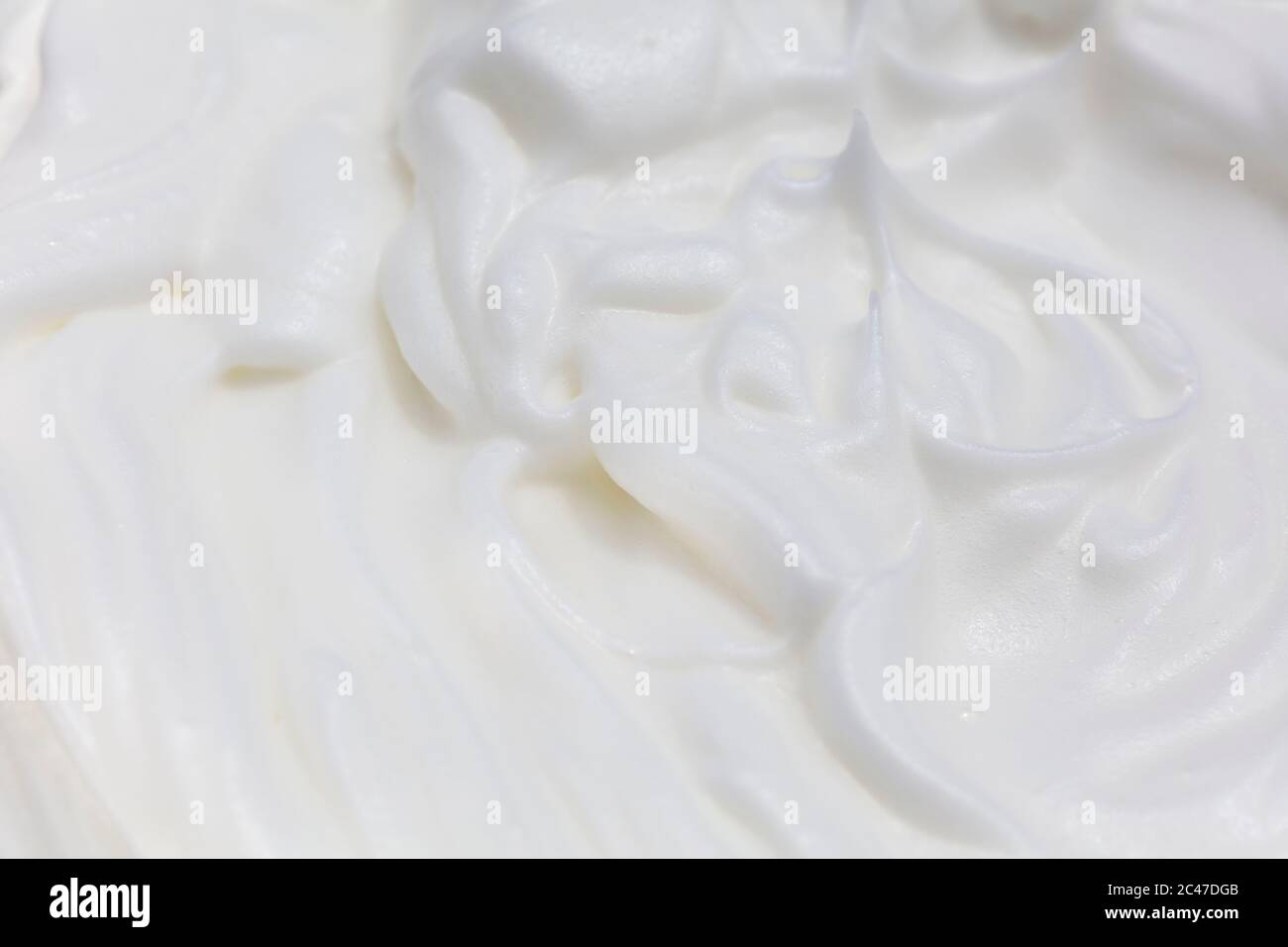 Peitsche Ei Whites, , Baiser Sahne, für Lebensmittel Hintergrund Stockfoto