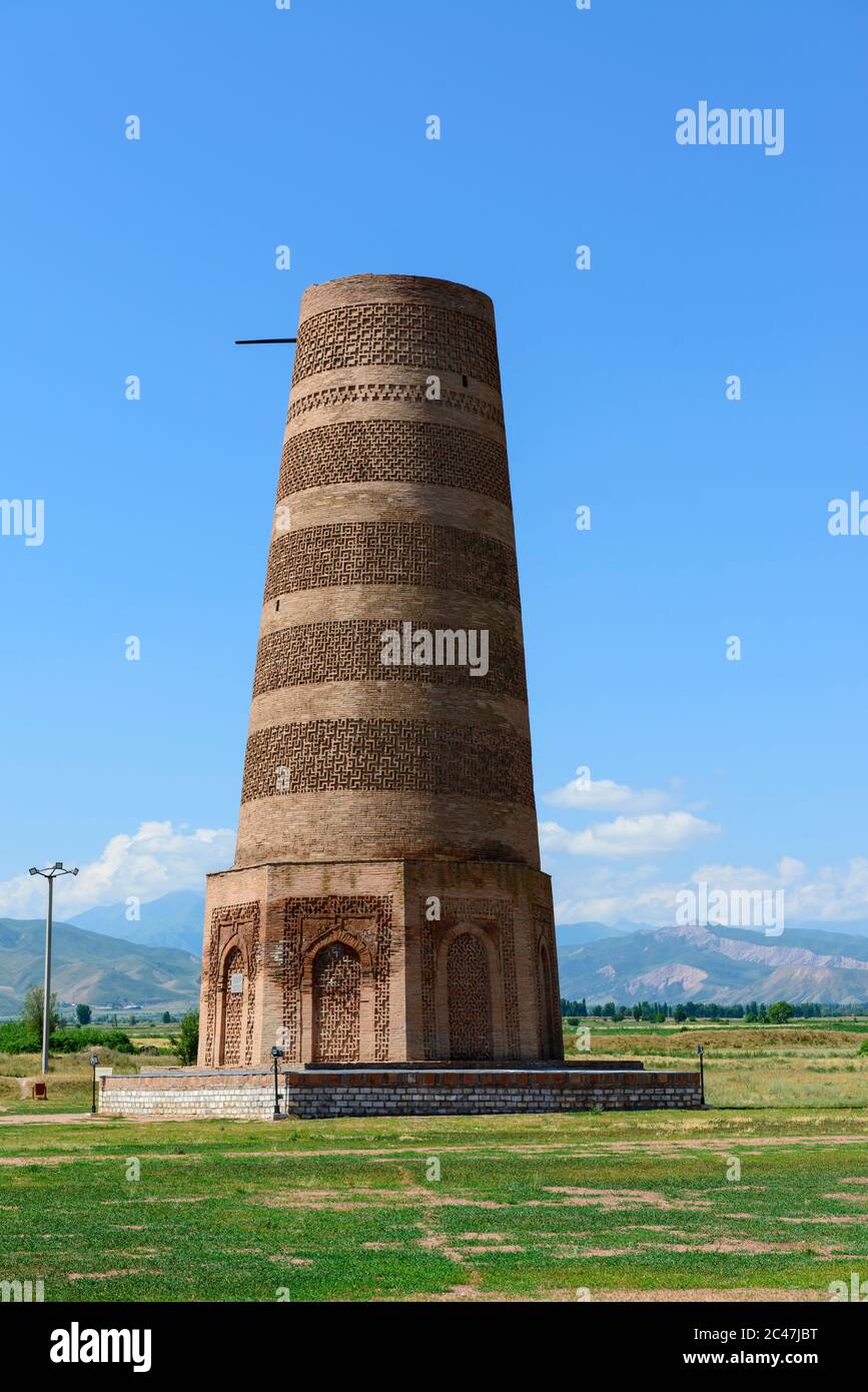 Burana Turm in Kirgisistan Stockfoto