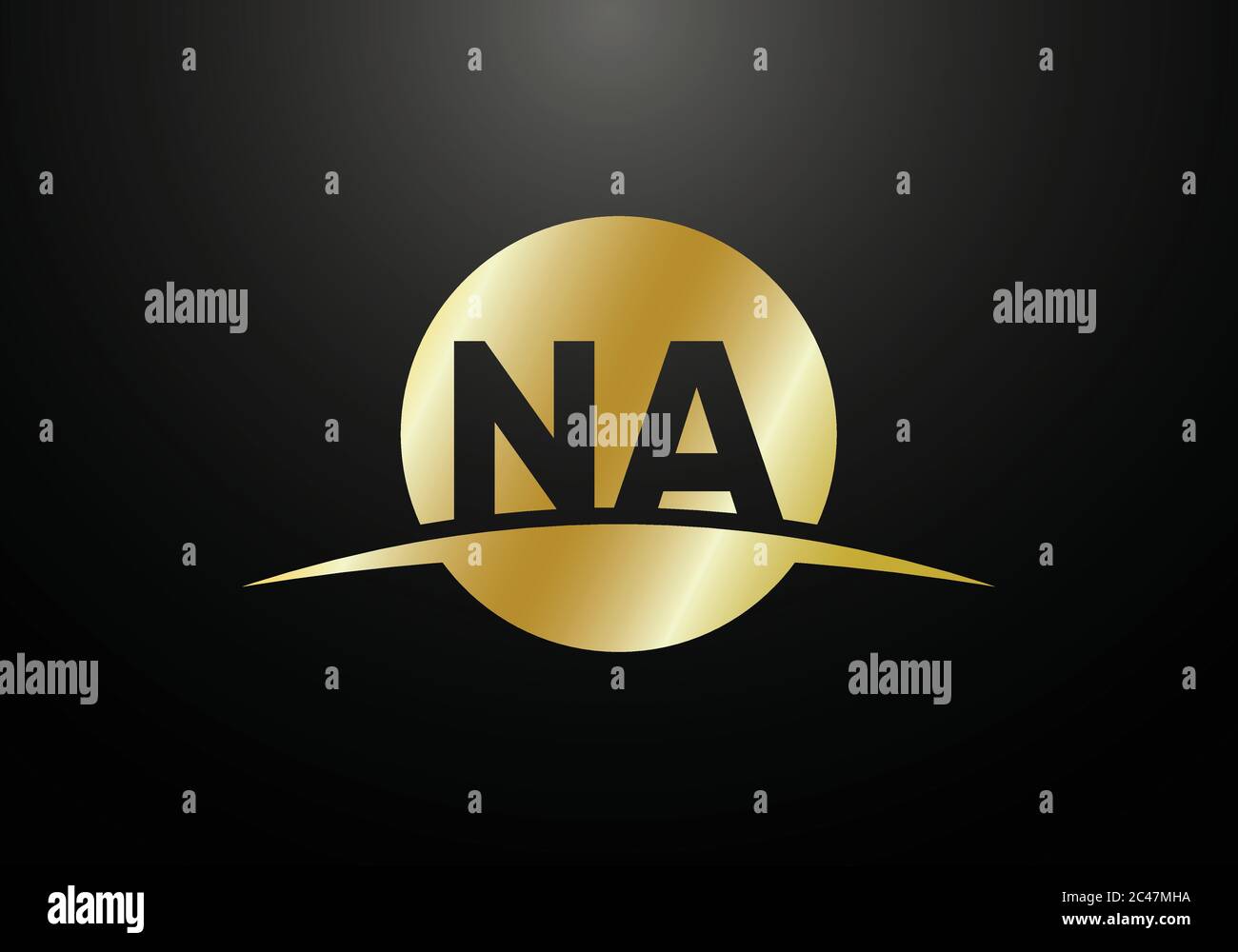 Initial Monogram Letter N A Logo Design Vektor-Vorlage. N EIN Logo-Design mit Buchstaben Stock Vektor