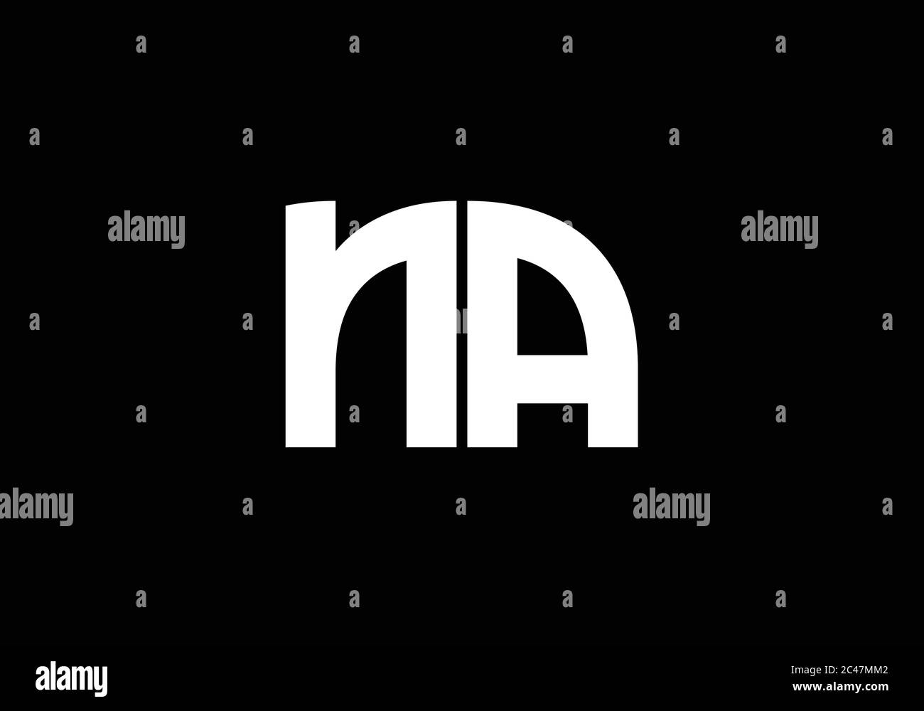 Initial Monogram Letter N A Logo Design Vektor-Vorlage. N EIN Logo-Design mit Buchstaben Stock Vektor
