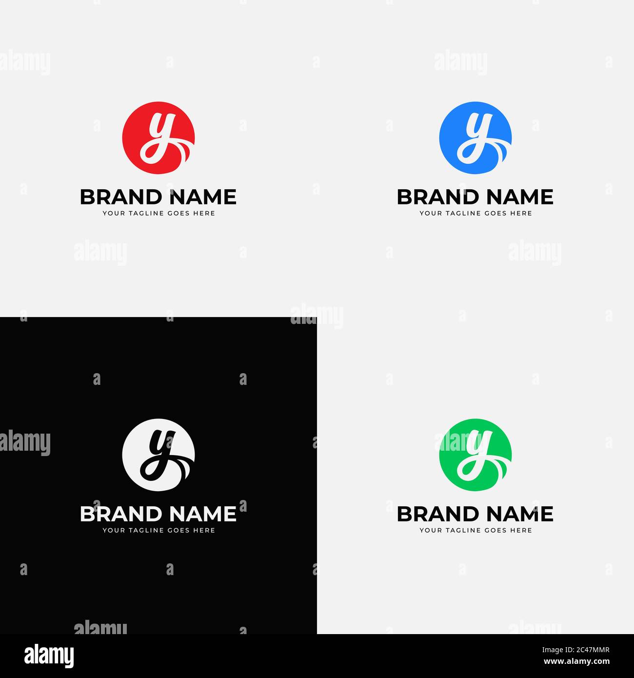Kreative negative Raum initiale y Buchstaben Logo Design Vektor Vorlage. Professionelle minimal Brief Symbol Design für Unternehmen oder Corporate Identity mit Stock Vektor