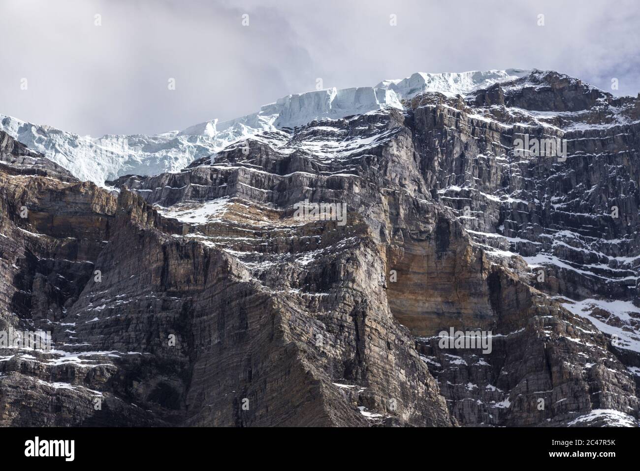 Mount Temple Glacier Scenic Landscape nahe Lake Louise, Alberta, Banff National Park Canadian Rockies Stockfoto