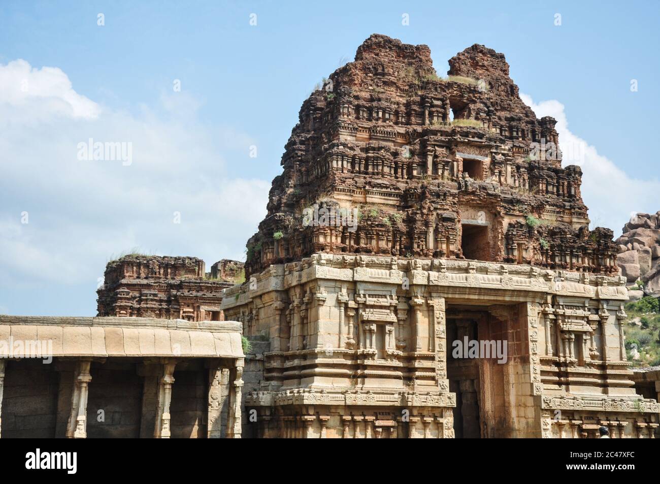 Alte Ruinen von Hampi, Indien Stockfoto