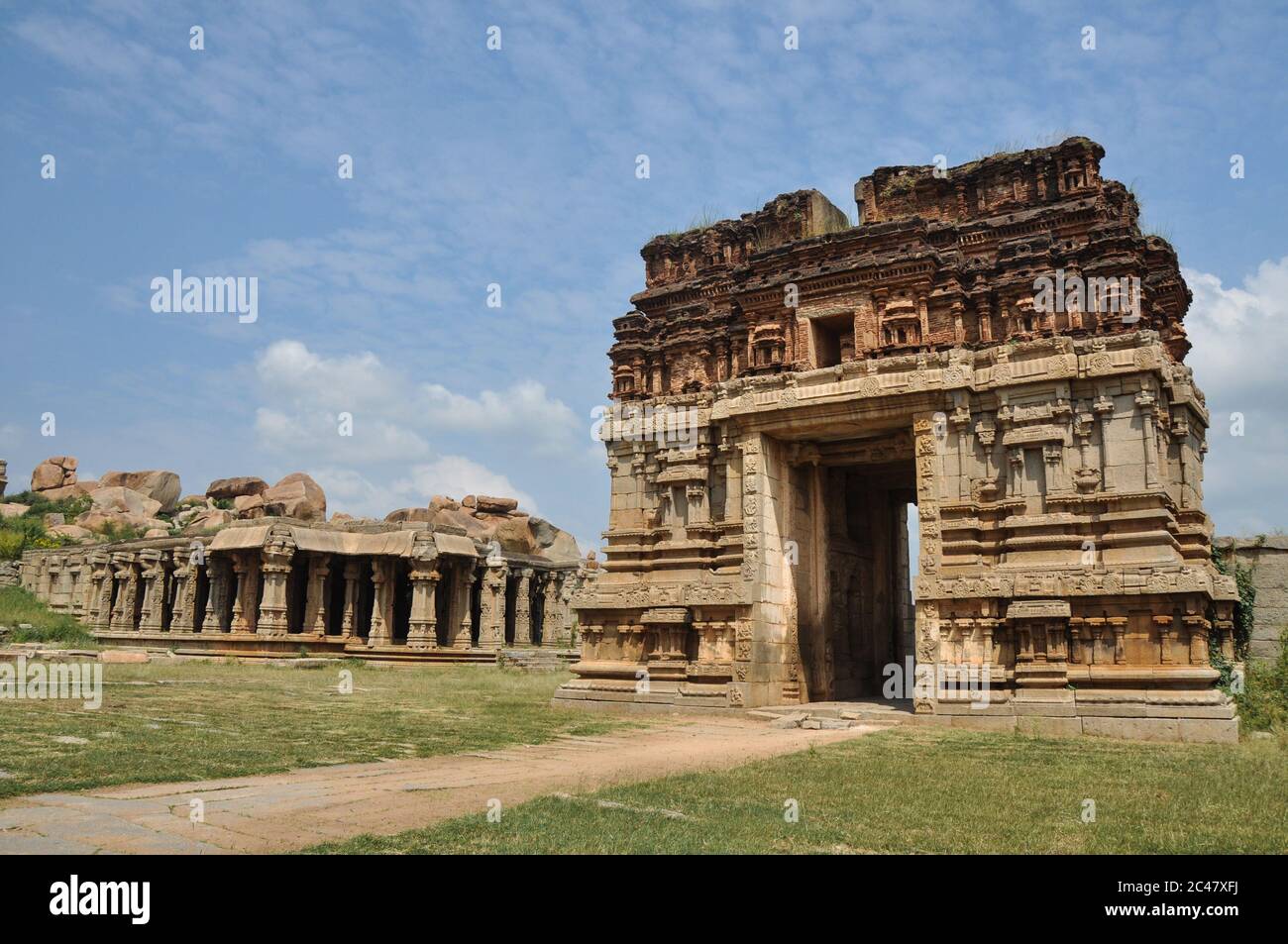 Alte Ruinen von Hampi, Indien Stockfoto