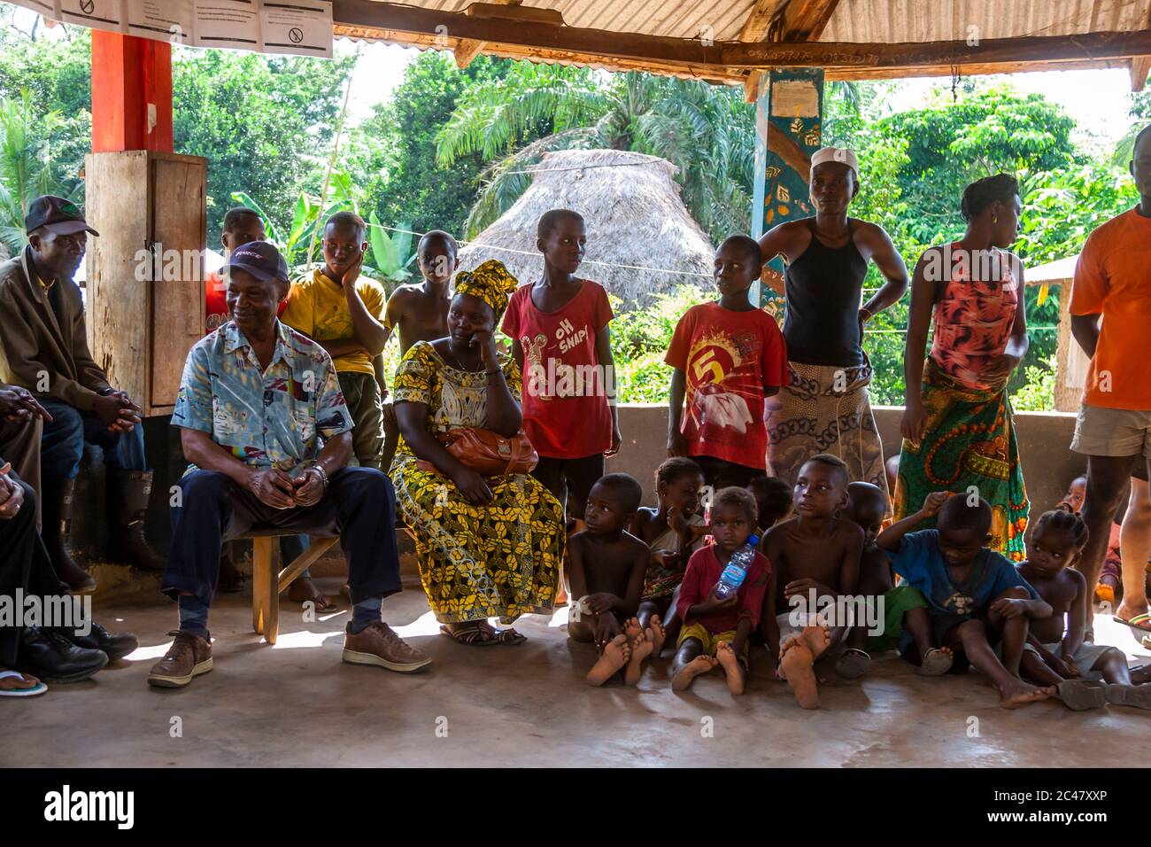 Townhall Meeting in Sierra Leone Stockfoto